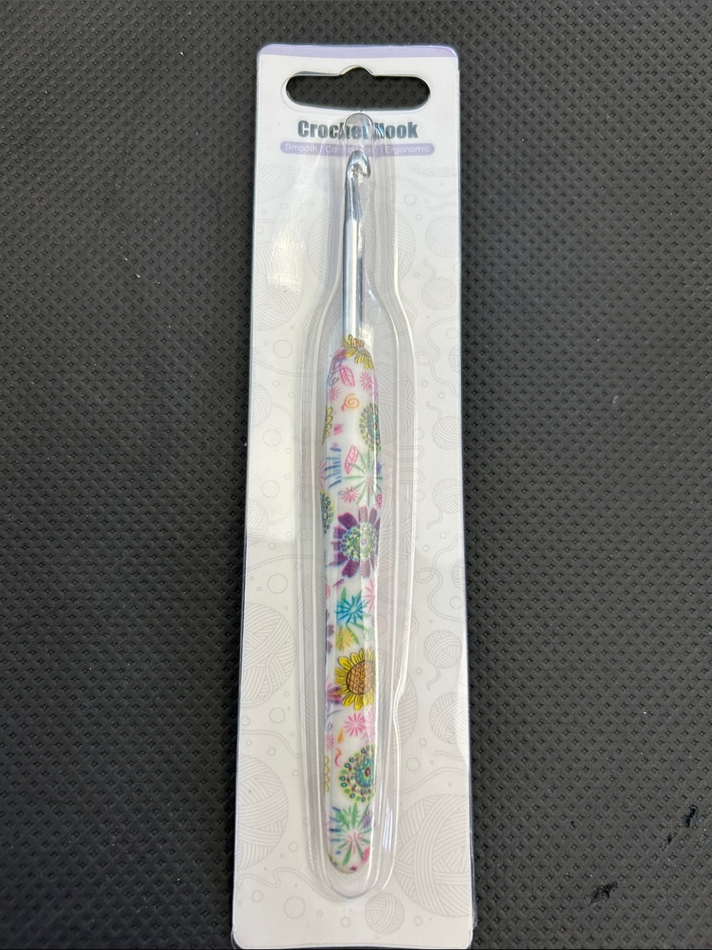 Floral Crochet Hook ergonomic 5.0mm US8